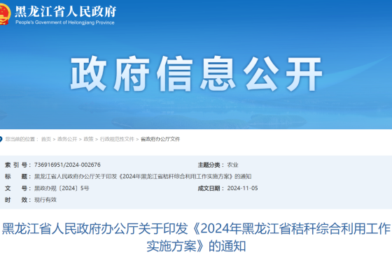 黑龍江：發(fā)揮燃煤電廠摻燒生物質(zhì)的秸稈轉(zhuǎn)化作用 推進(jìn)農(nóng)村能源結(jié)構(gòu)調(diào)整